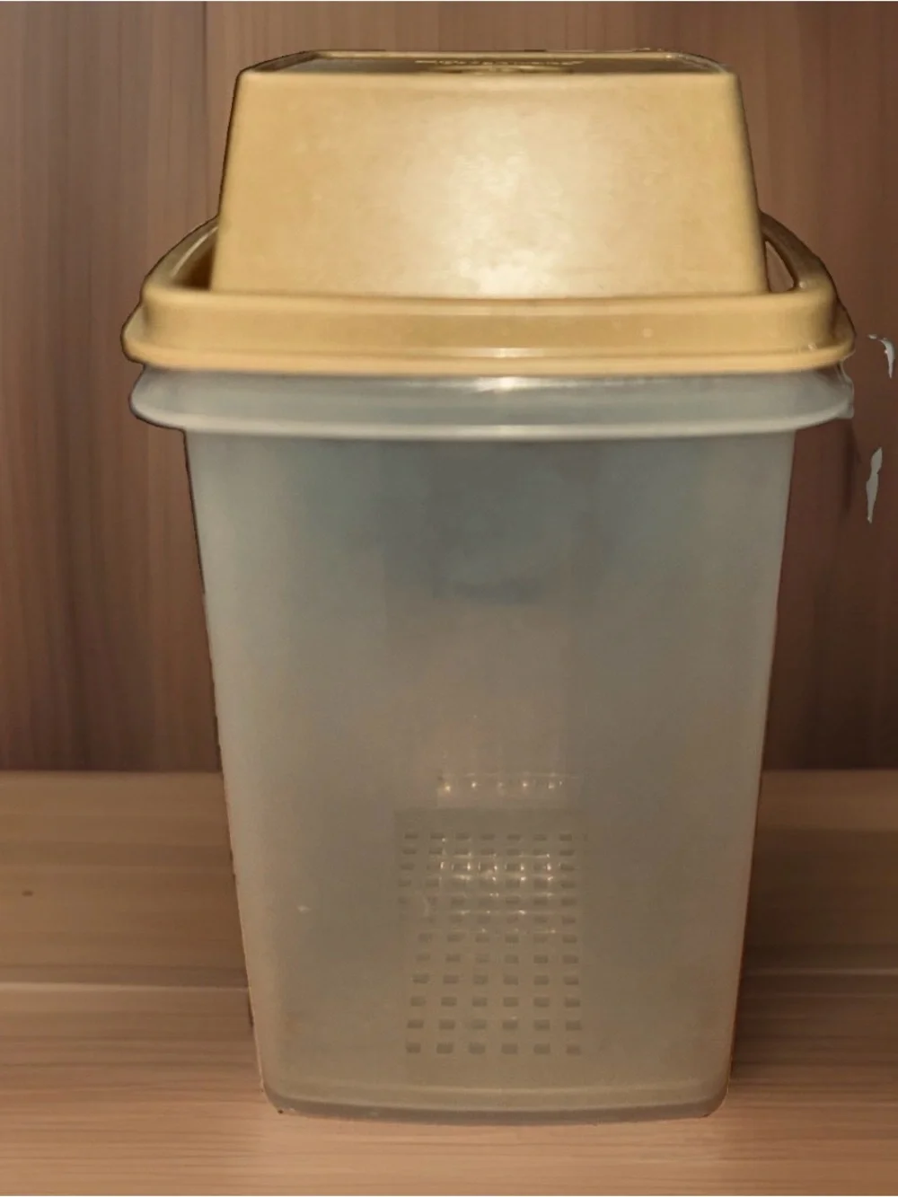 Vintage 3 piece Tupperware Pickle Keeper 1330-3 Clear/Olive Green
